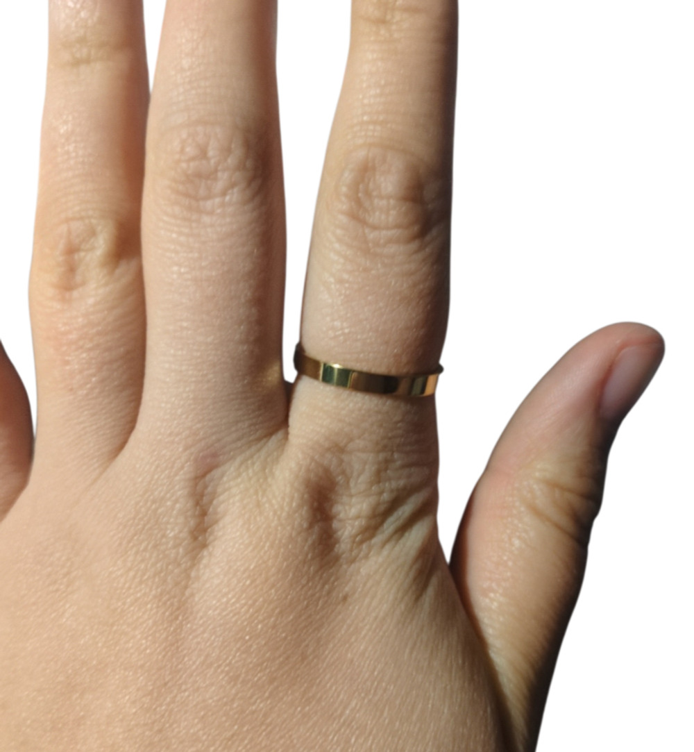 1/20 14K Gold Filled Plain Band Ring Size 10 Yellow Gold Minimalist